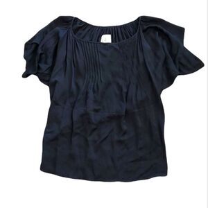 Anagram Black Sheer Silk Blouse 4